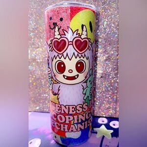 Cute Character Tumbler with Heart Glasses